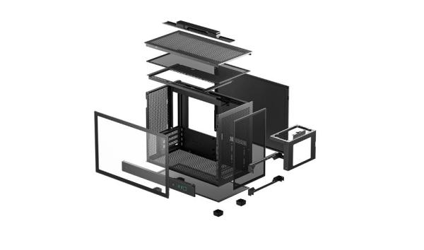 DEEPCOOL Case CH160 PLUS,  mATX,  Průhledná bočnice,  černá9