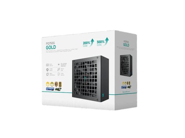DEEPCOOL GAMERSTORM zdroj 750W PQ750G,  120mm,  Plně modulární,  80+ Gold,  ATX 3.1,  černá8