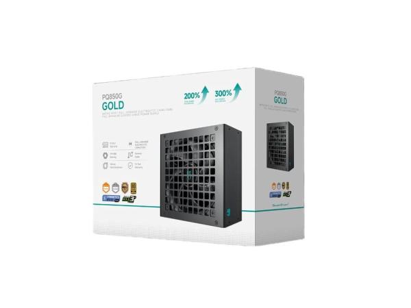 DEEPCOOL GAMERSTORM zdroj 850W PQ850G,  120mm,  Plně modulární,  80+ Gold,  ATX 3.1,  černá8