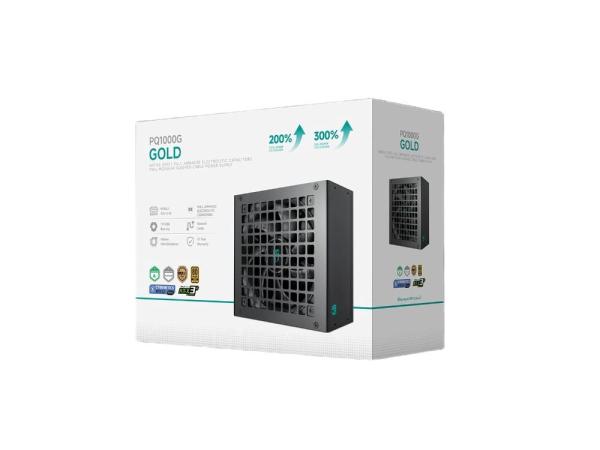 DEEPCOOL GAMERSTORM zdroj 1000W PQ1000G,  120mm,  Plně modulární,  80+ Gold,  ATX 3.1,  černá8