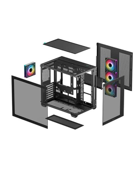 DEEPCOOL Case CG530 4F,  ATX,  Průhledná bočnice,  černá3