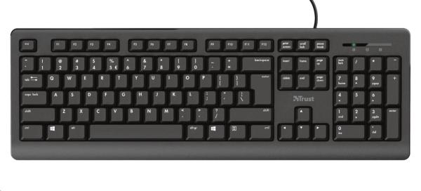 TRUST klávesnice PRIMO,  membránová,  USB,  CZ/ SK3