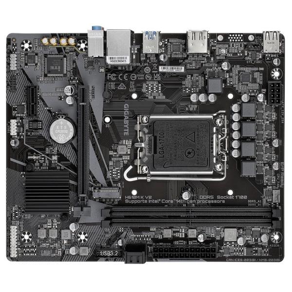 GIGABYTE MB Sc LGA1700 H610M K V2,  Intel H610,  2xDDR5,  DP,  HDMI,  mATX4