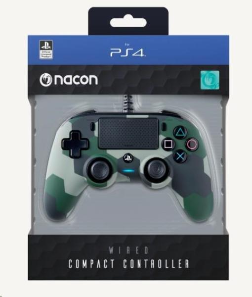 Nacon Wired Compact Controller - ovladač pro PlayStation 4 - camo green1