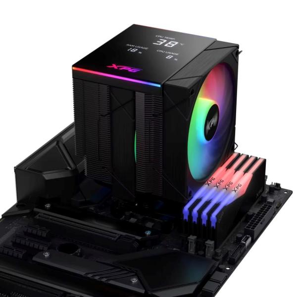 ADATA XPG Chladič CPU MAESTRO PLUS 62DA, 2x120 mm, ARGB, LGA 1851, AM5, černá5