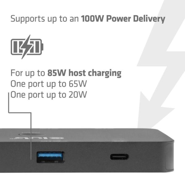 Club3D KVM Switch,  2xUSB-C na HDMI,  4K60Hz,  PD 100W6