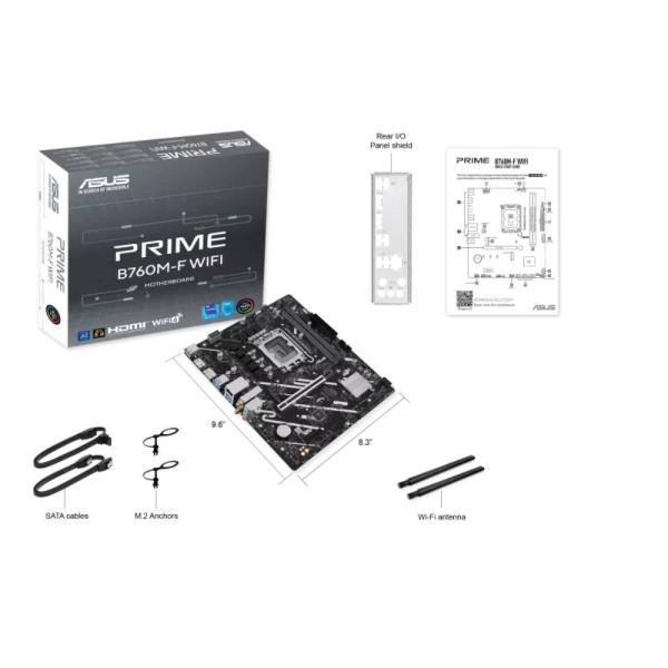 ASUS MB Sc LGA1700 PRIME B760M-F WIFI,  Intel B760,  2xDDR5,  WiFi,  1xDP,  1xHDMI,  mATX9