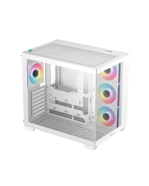 DEEPCOOL Case CG530 4F WH,  ATX,  Průhledná bočnice,  4x120mm ARGB,  bílá1