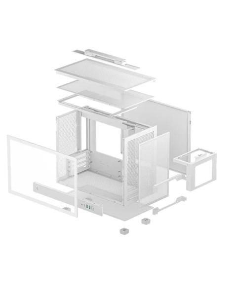 DEEPCOOL Case CH160 PLUS WH,  mATX,  Průhledná bočnice,  bílá5