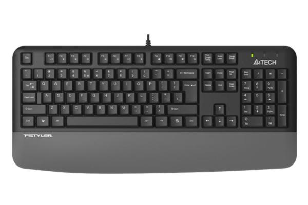 A4tech FK20,  multimediální kancelářská klávesnice,  CZ/ US,  USB,  šedá