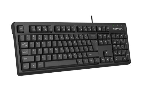 A4tech FKS12,  multimediální kancelářská tichá klávesnice,  CZ/ US,  USB,  černá1