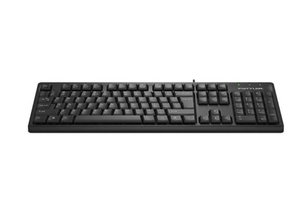 A4tech FKS12,  multimediální kancelářská tichá klávesnice,  CZ/ US,  USB,  černá3