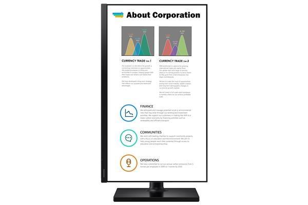 SAMSUNG MT LED LCD monitor 24" 24T450FQRXEN-Flat, IPS, 1920x1080, 5ms, 75Hz, HDMI, DisplayPort15