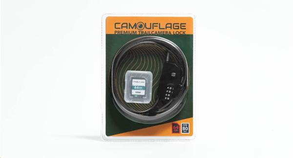 Camouflage zámek proti krádeži + 64GB SD