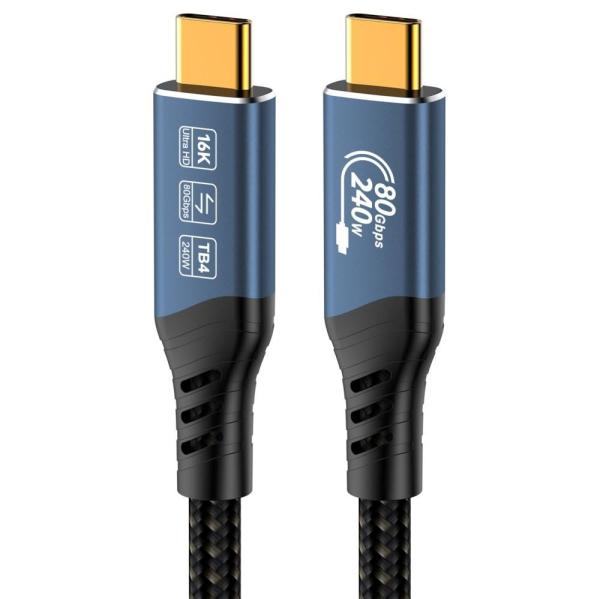 PREMIUMCORD Kabel USB4™ Version2.0 80Gbps 16K@60Hz 240W Thunderbolt 3 a 4 kabel 1, 5m2