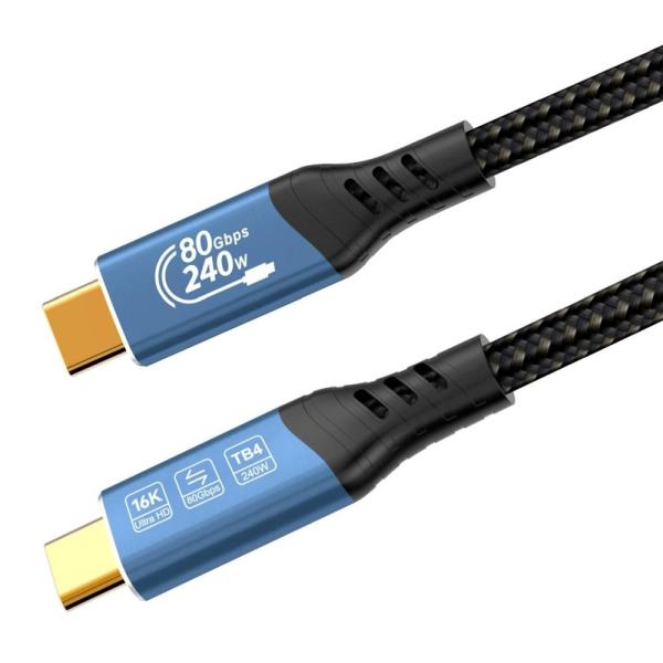 PREMIUMCORD Kabel USB4™ Version2.0 80Gbps 16K@60Hz 240W Thunderbolt 3 a 4 kabel 1, 5m0
