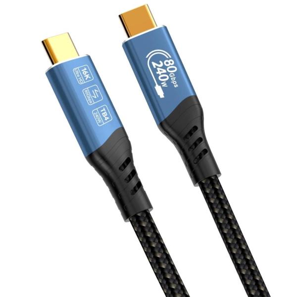 PREMIUMCORD Kabel USB4™ Version2.0 80Gbps 16K@60Hz 240W Thunderbolt 3 a 4 kabel 1, 5m1