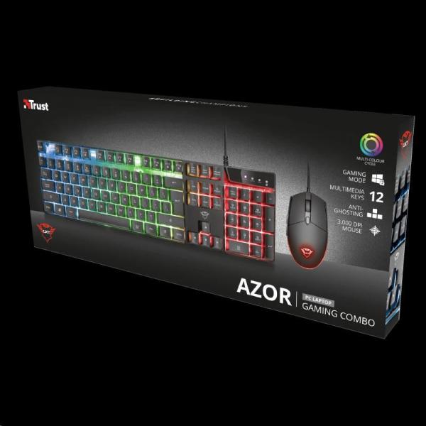 BAZAR - TRUST set klávesnice + myš GXT 838 Azor Gaming Combo CZ/ SK - poškozený obal2