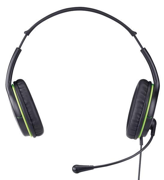 GENIUS sluchátka s mikrofonem HS-400A,  černozelená,  + redukce na Single Jack6