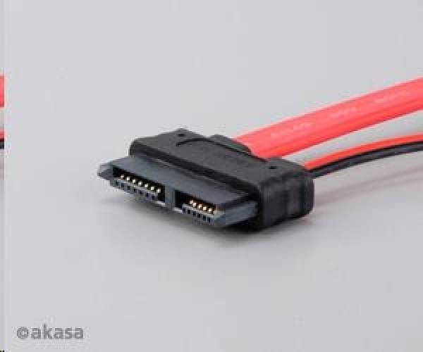 AKASA kábel Kombinovaný kábel SATA na pripojenie tenkých mechaník DVD a BR,  40 cm1