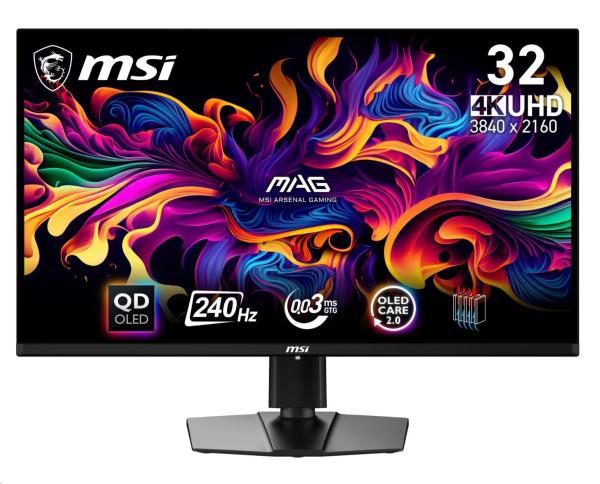 MSI MAG/ 321UPX/ 31, 5"/ QD-OLED/ 4K UHD/ 240Hz/ 0, 03ms/ Čierna/ 3R