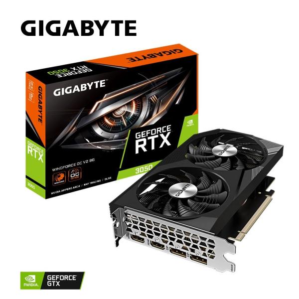 GIGABYTE VGA NVIDIA GeForce RTX 3050 WINDFORCE OC 8G V2,  8GB GDDR6,  2xDP,  2xHDMI6