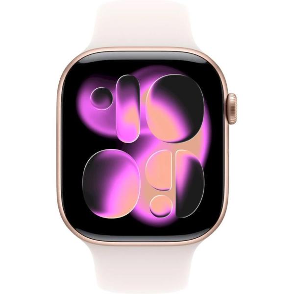 Apple Watch Series 11 GPS + Cellular 42mm Rose Gold Aluminium Case with Light Blush Sport Band - M/ L1