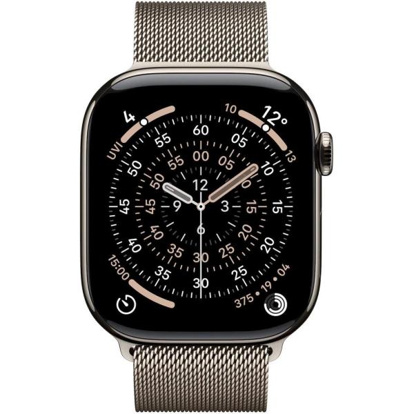 Apple Watch Series 11 GPS + Cellular 46mm Natural Titanium Case with Natural Milanese Loop - S/ M1