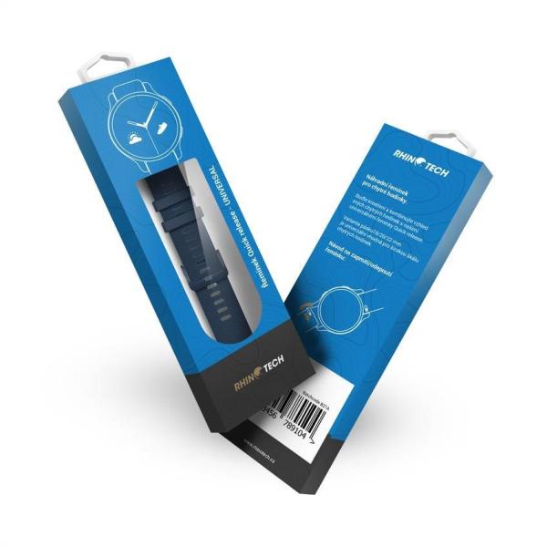 RhinoTech univerzální silikonový řemínek Quick Release 18mm,  tmavě modrá5