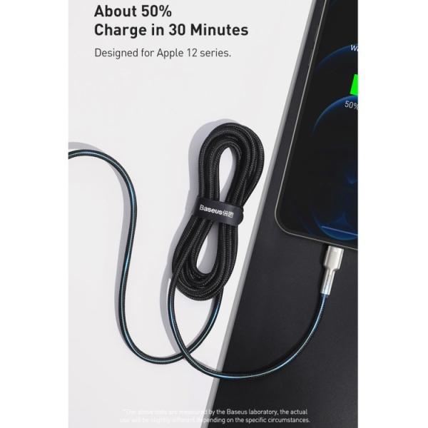 Baseus Cafule Series USB-C na Lightning PD 20W 2m nabíjací/ dátový kábel,  čierny5