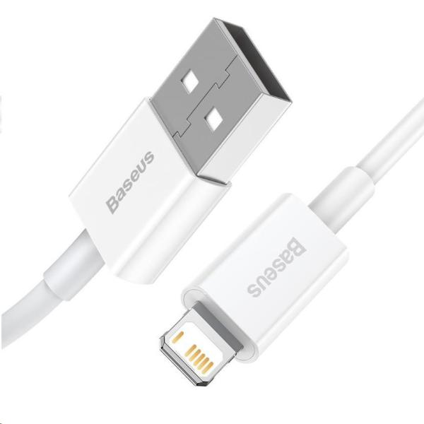 Rýchlonabíjací kábel Baseus Superior Series USB/ Lightning 2.4A 1m biela1