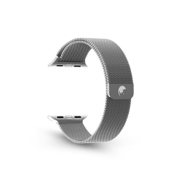 RhinoTech ocelový řemínek milánský tah pro Apple Watch 42 /  44 /  45mm stříbrný
