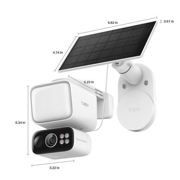 TP-Link Tapo C615F KIT venkovní kamera se světlometem,  solární panel (3MP,  2K,  1296p,  IR,  WiFi,  micro SD card,  IP65)2
