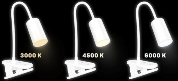 CONNECT IT Stolní LED lampa CLIP 2 s klipem,  bílá4