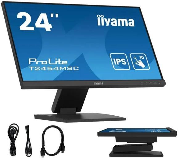 24" iiyama T2454MSC-B3AG - IPS, FHD, USB, repro