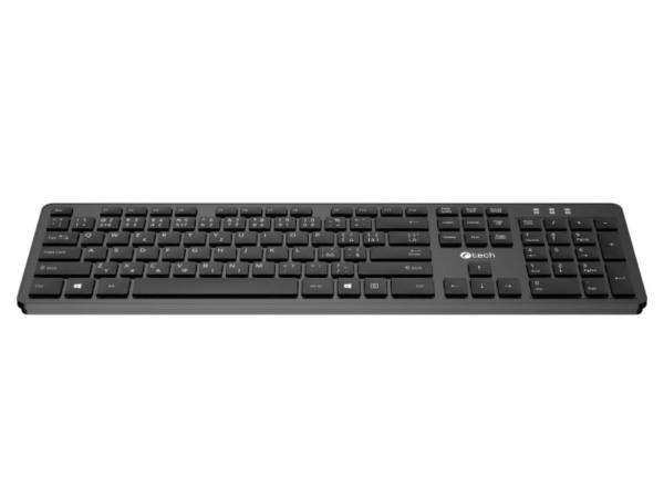 C-TECH Klávesnice KB-115, bezdrátová 2.4Ghz, slim, CZ/SK3