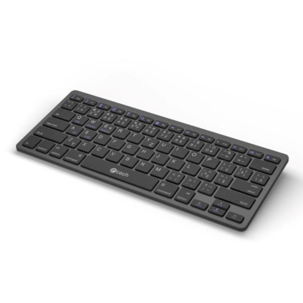 C-TECH Klávesnice KB-120S Dual mode,  bezdrátová,  BT5.0 + 2, 4GHz,  USB nano receiver,  CZ/ SK