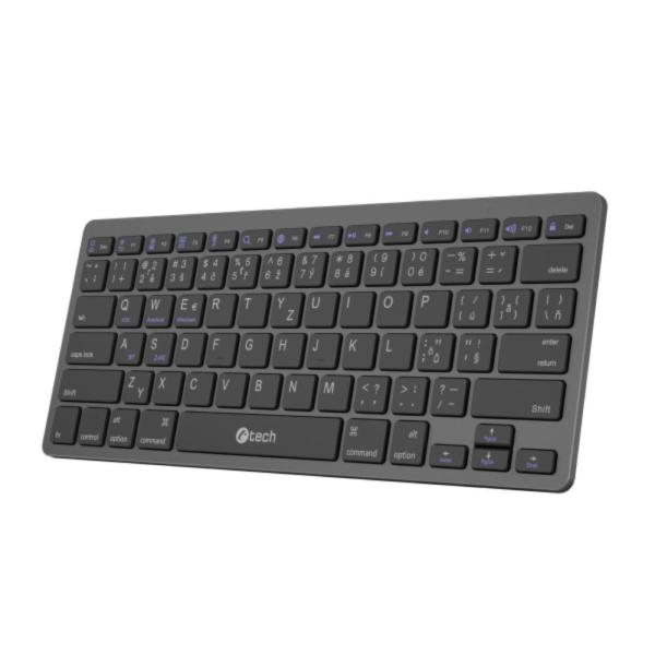 C-TECH Klávesnice KB-120S Dual mode,  bezdrátová,  BT5.0 + 2, 4GHz,  USB nano receiver,  CZ/ SK3