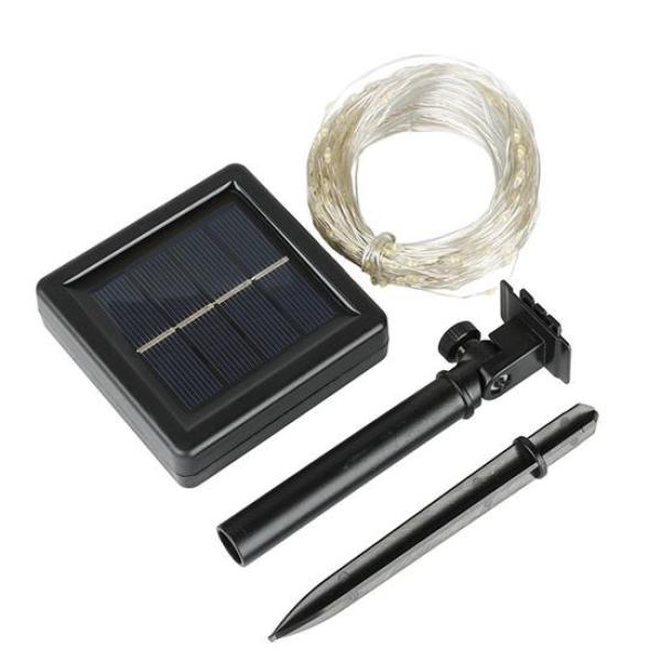 Solight LED solární řetěz,  200LED,  22m,  teplá bílá1