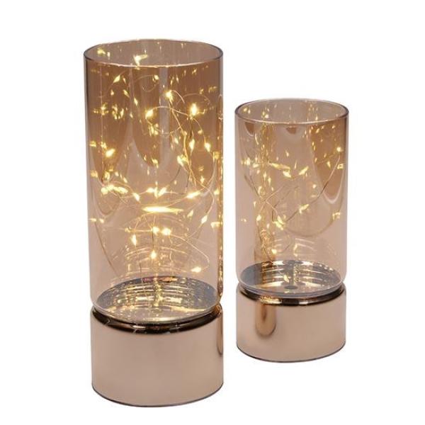 Solight sada dvou vánočních LED světélek,  15/ 20cm,  30x LED,  AA baterie