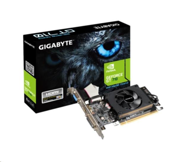 GIGABYTE VGA NVIDIA GV-N710D3-2GL 2.0,  GT 710,  2GB DDR3,  1xHDMI,  1xDVI,  1xVGA