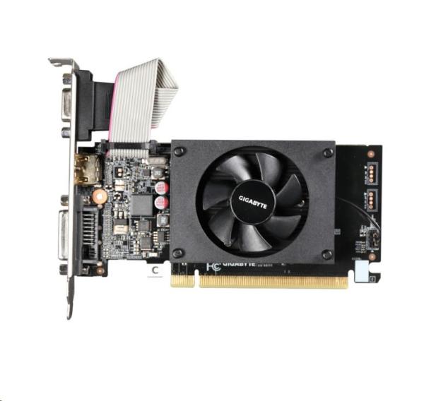 GIGABYTE VGA NVIDIA GV-N710D3-2GL 2.0,  GT 710,  2GB DDR3,  1xHDMI,  1xDVI,  1xVGA2