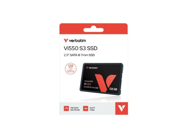 VERBATIM SSD Vi550 S3 128GB SATA III,  2.5” W 430/  R 560 MB/ s1