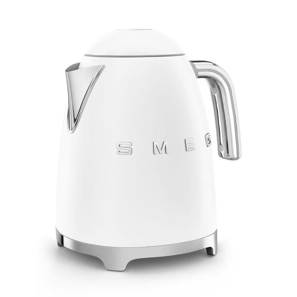 Smeg KLF03WHMEU,  rychlovarná konvice,  1, 7 l,  (7 šálků),  2400 W,  styl 50. let,  matná bílá2