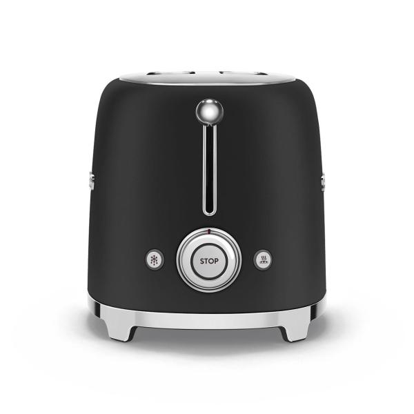 Smeg TSF01BLMEU toustovač / topinkovač, 2 toasty, 6 úrovní opékání, zásuvka na drobky, styl. 50. let, matně černá2