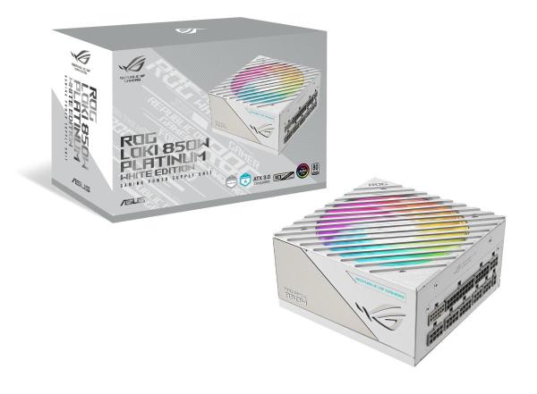 BAZAR - ASUS zdroj ROG Loki SFX-L 850W White Edition,  80+ Platinum,  ARGB (Bez příslušenství)