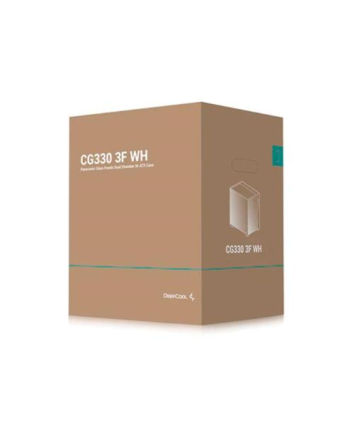 DEEPCOOL Case CG330 3F,  mATX,  Průhledná bočnice,  3x120mm ARGB Fan,  bílá2