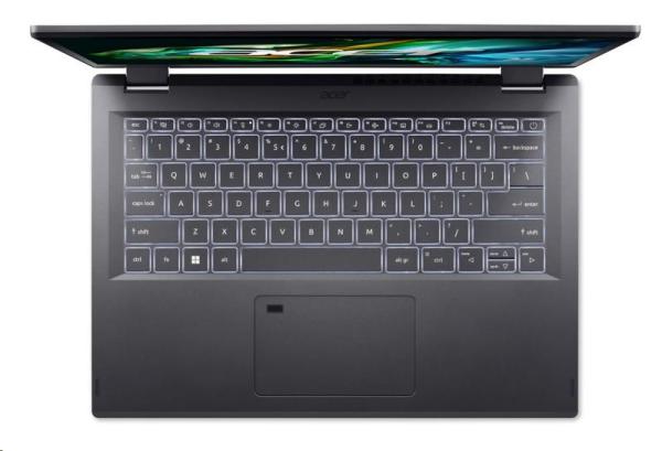 ACER NTB Aspire Spin 14 (ASP14-52MTN-74W7), Core Ultra 7 155U, 14"WUXGA, 16GB, 512GB SSD, Intel Graphics, W11H, Gray2
