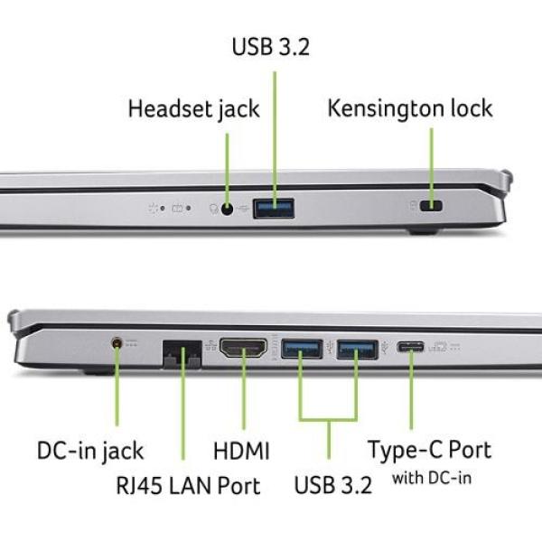 ACER NTB Aspire Go 15 (AG15-41P-R1J5), R5 7535HS, 15.6"FHD, 16GB, 512GB SSD, Radeon, W11H, Silver8