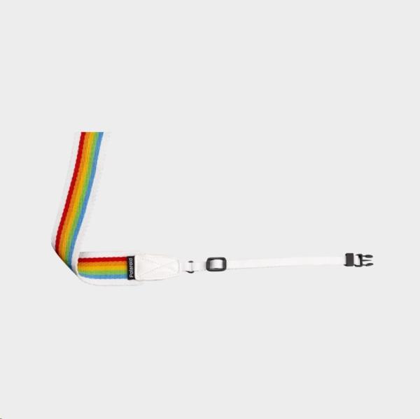 Polaroid Camera Strap Flat Rainbow White1